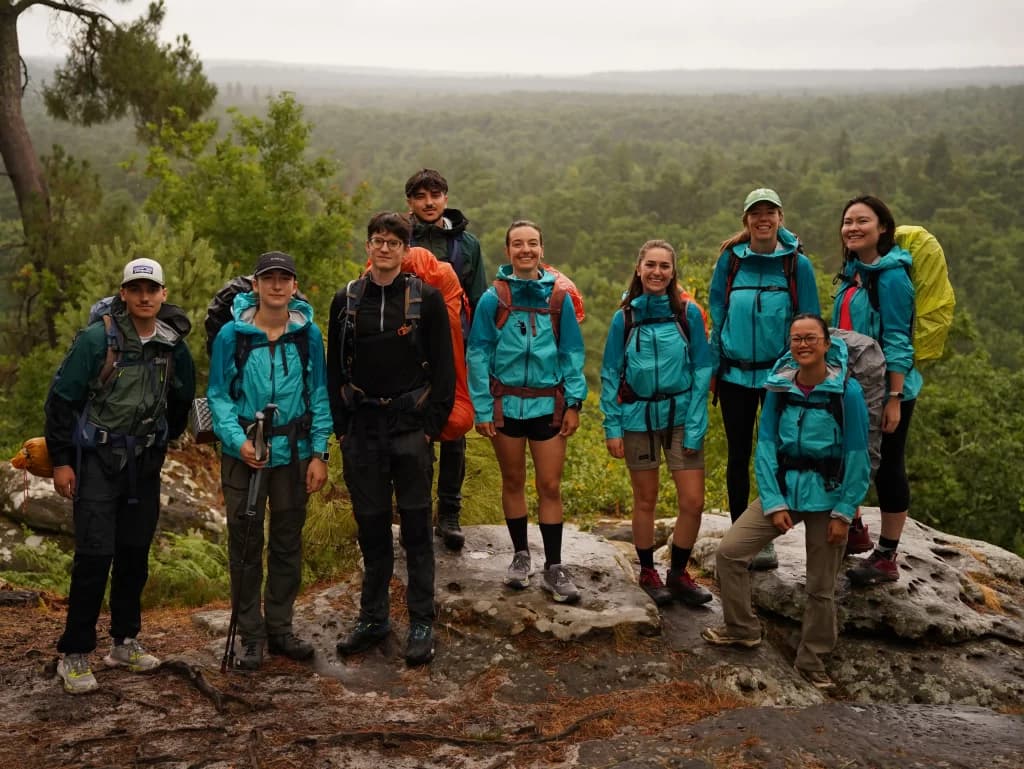 Un groupe dans la Forêt de Fontainebleau