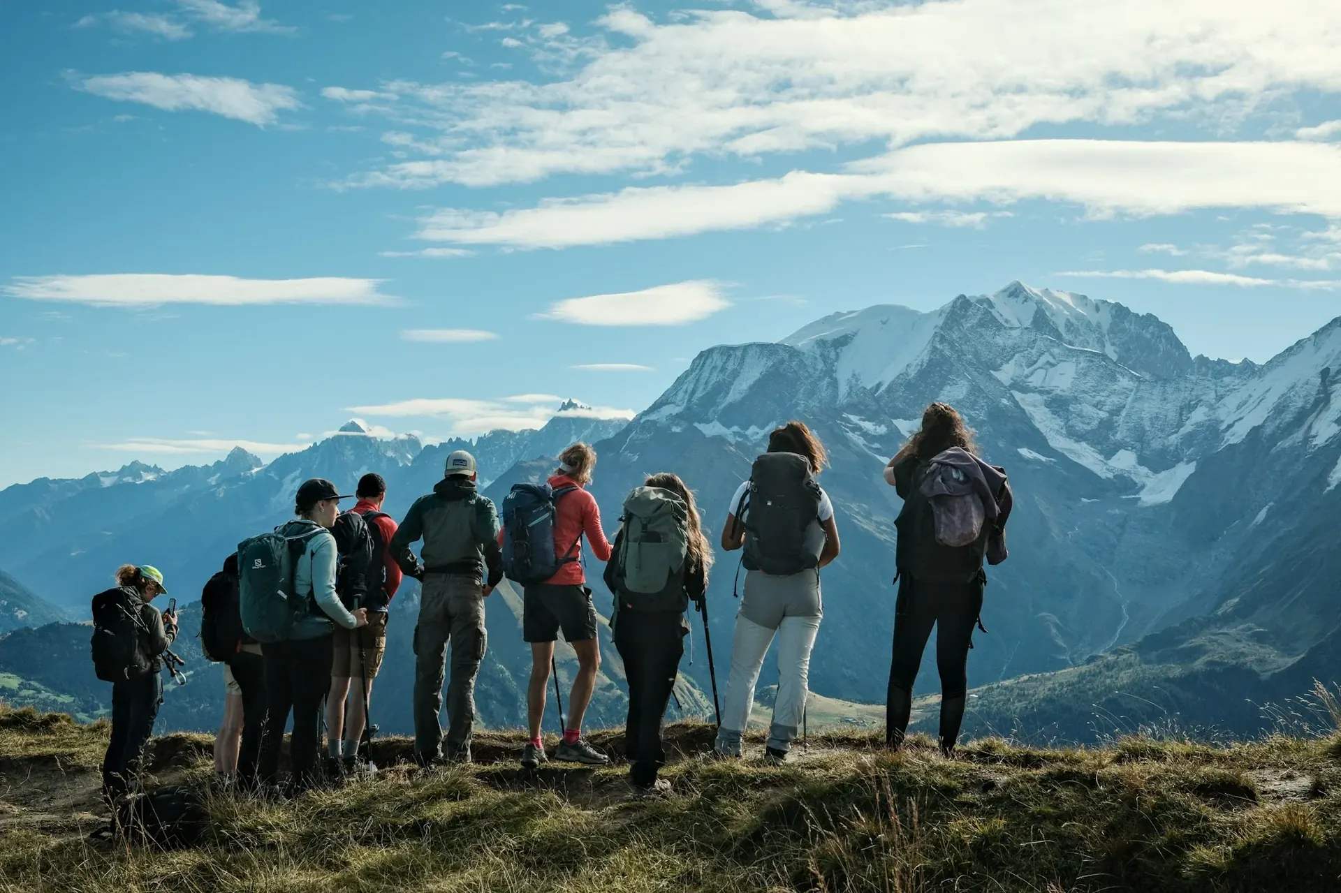 Randonnée groupe massif des Alpes
