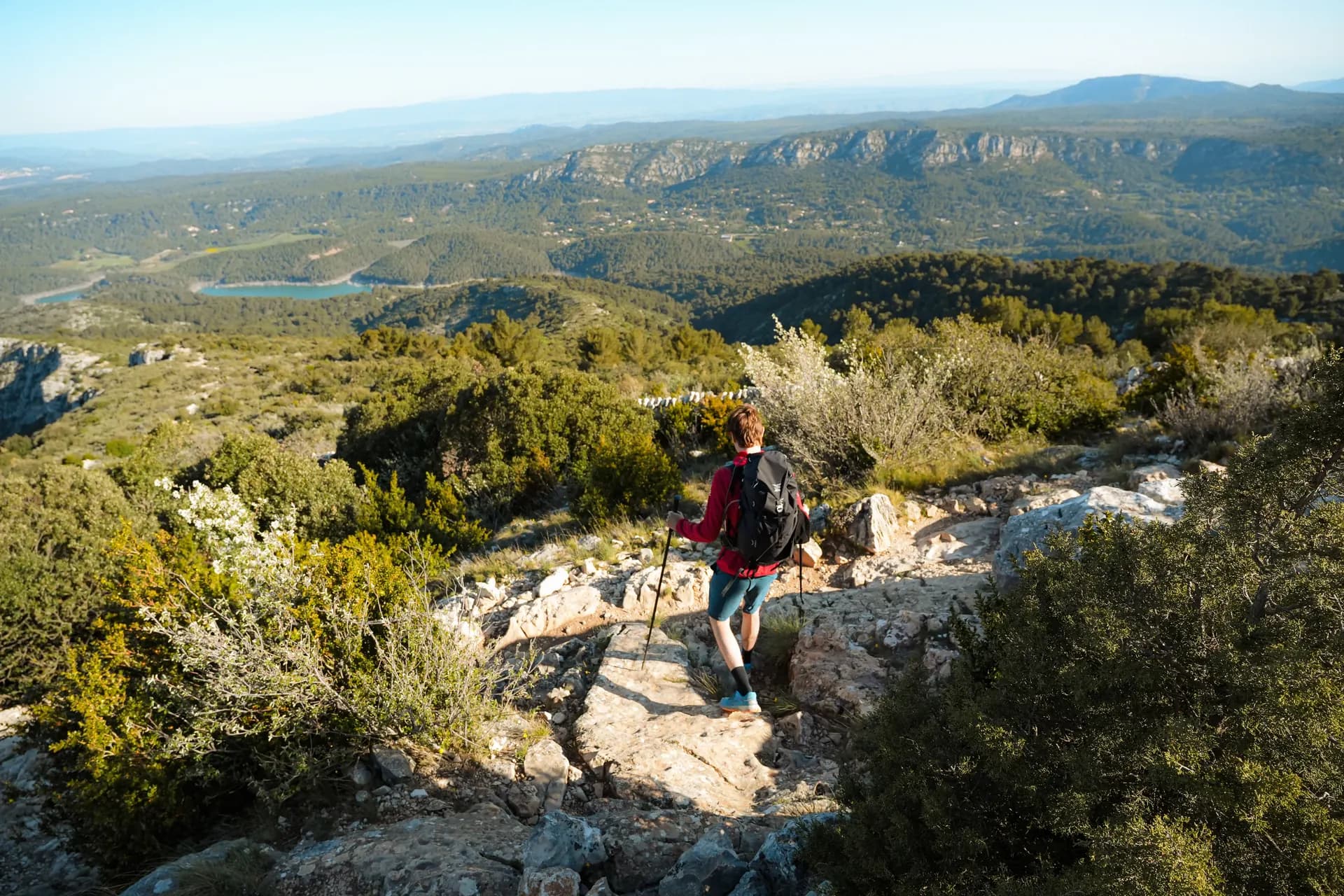 Descente de randonnée à la Sainte-Victoire