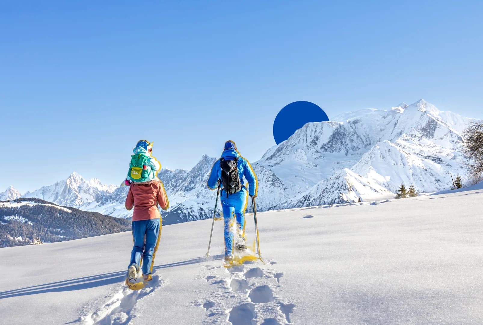 2 jours de rando raquette au pied du Mont-Blanc