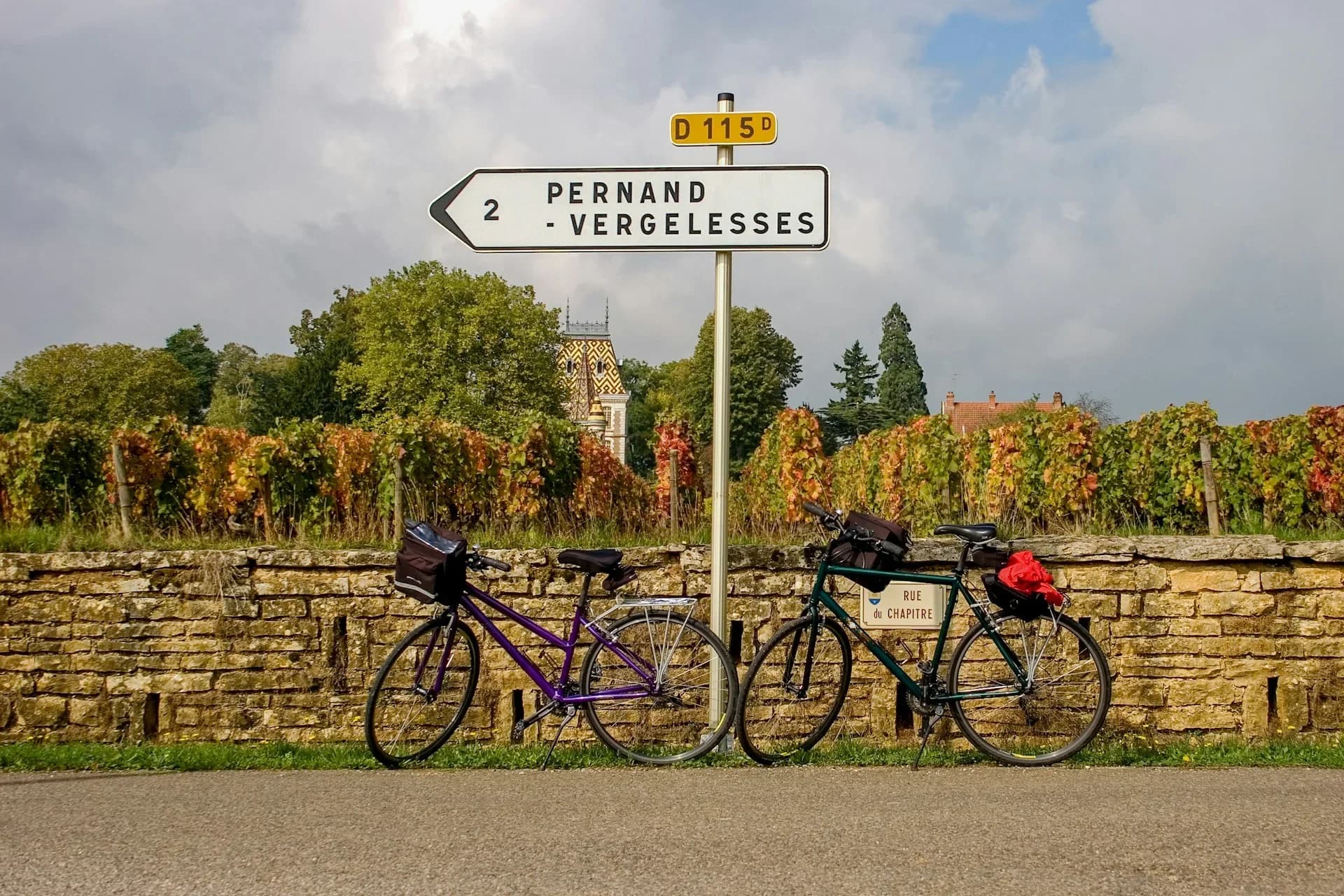 Voyage à vélo à Beaune